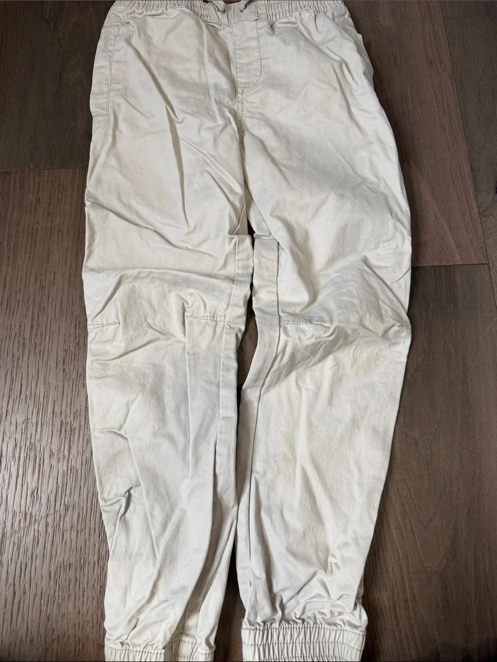Ralph Lauren Kids Cream Elastic-Cuff Casual Pants